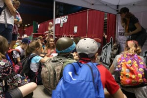 Kids at a Wyoming Wildlife Federation outreach event.