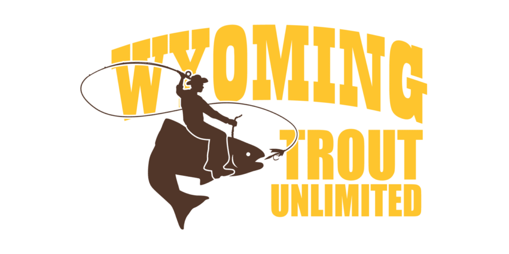 wyoming+trout+unlimited+22+arced+yellow+brown