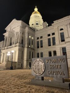 Wyoming Capitol Building at Night