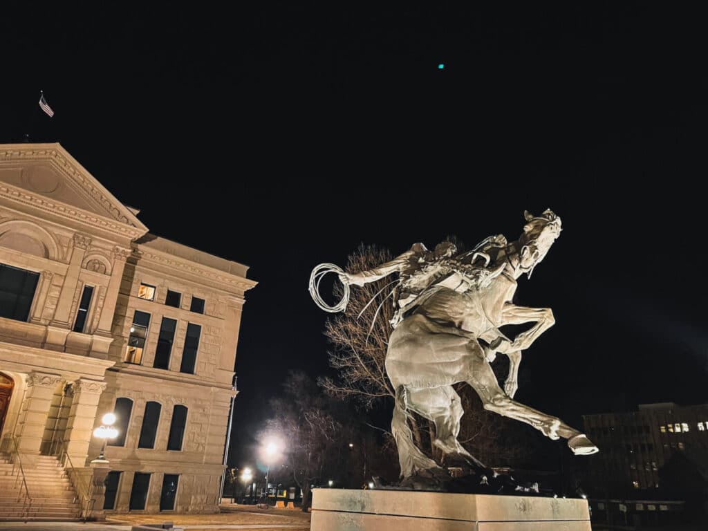 Wyoming Capitol at Night