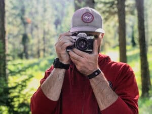 Sam Cook Looking Through Camera