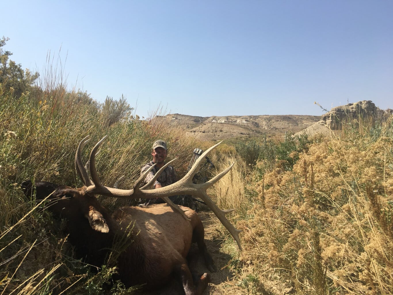 Josh Tobey with 2020 Red Desert bull elk