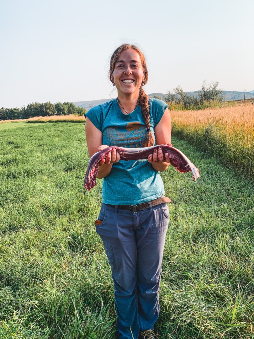 Camille Holding Meat